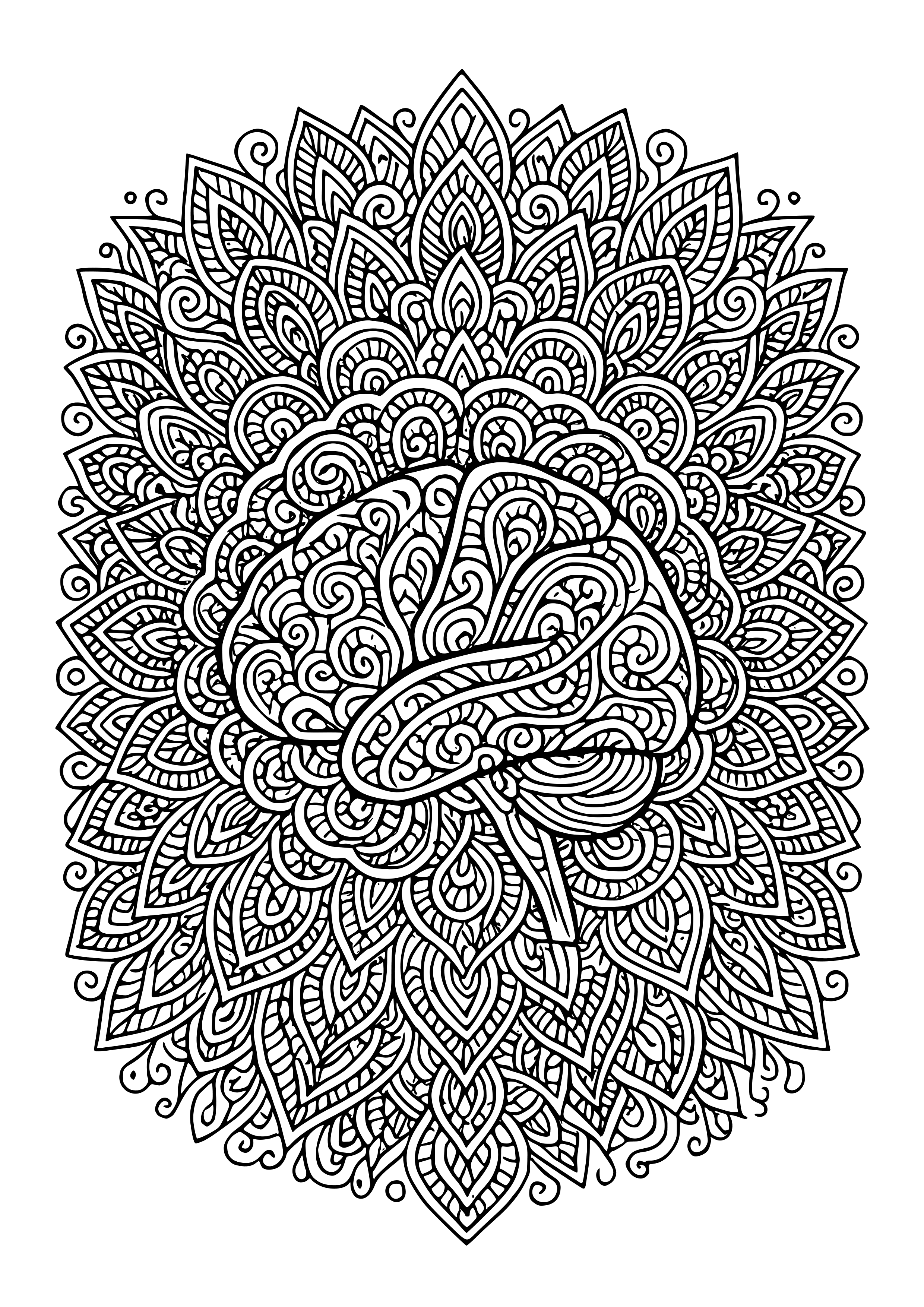 Abstract Representation of Mental Clarity Through Patterns Coloring…