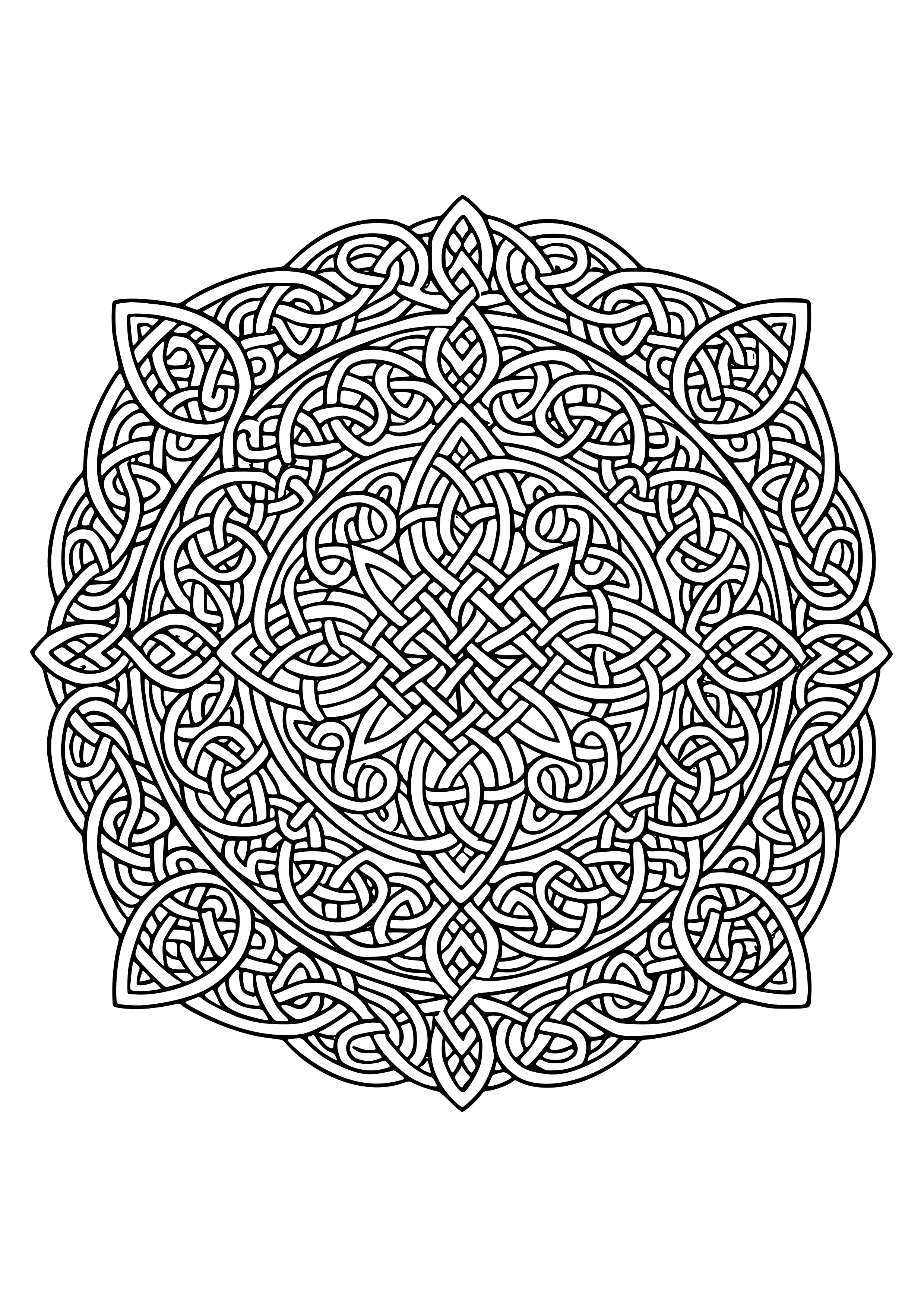 Celtic Knot Design Coloring Page