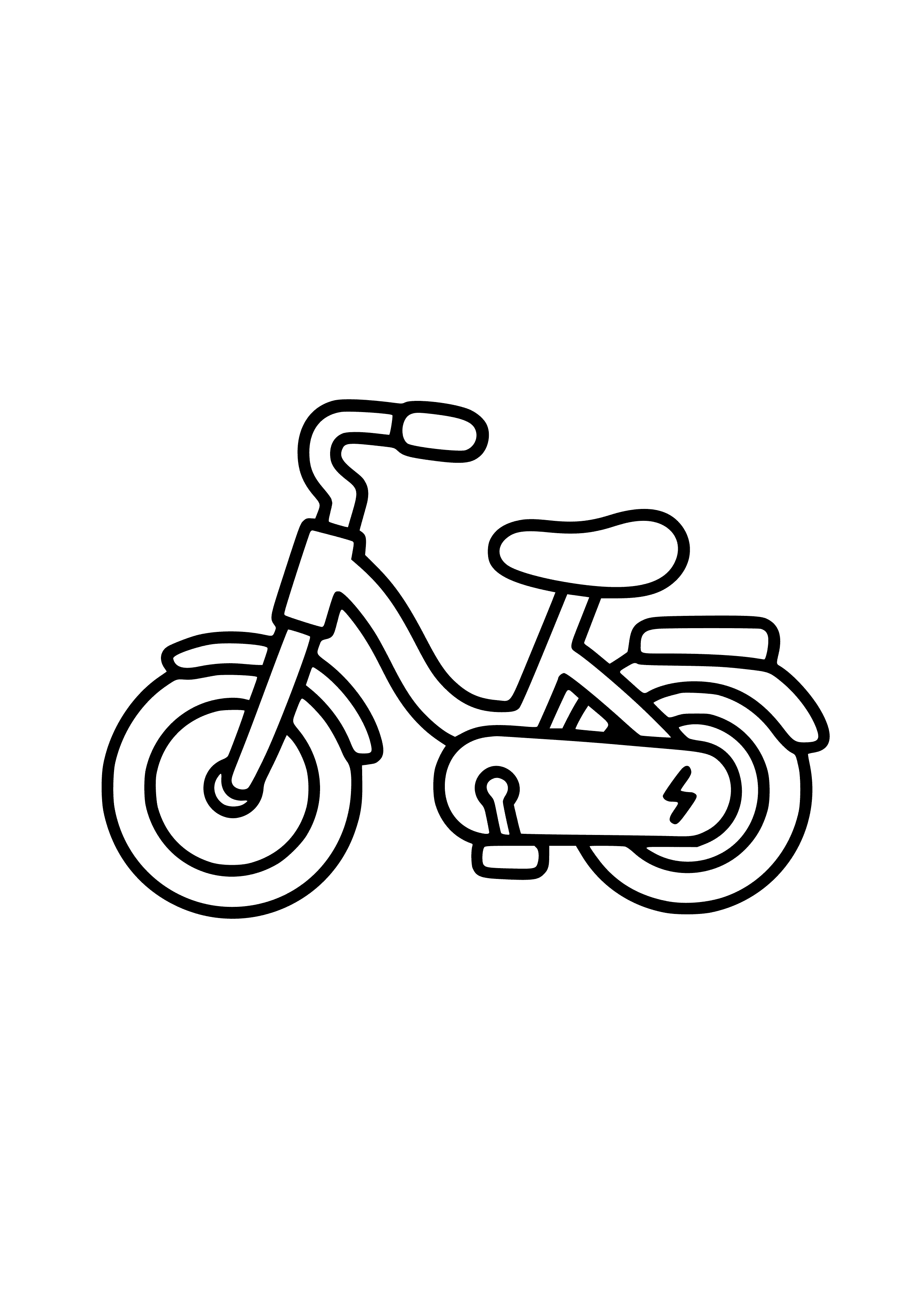 Charming Electric Bike Coloring Page