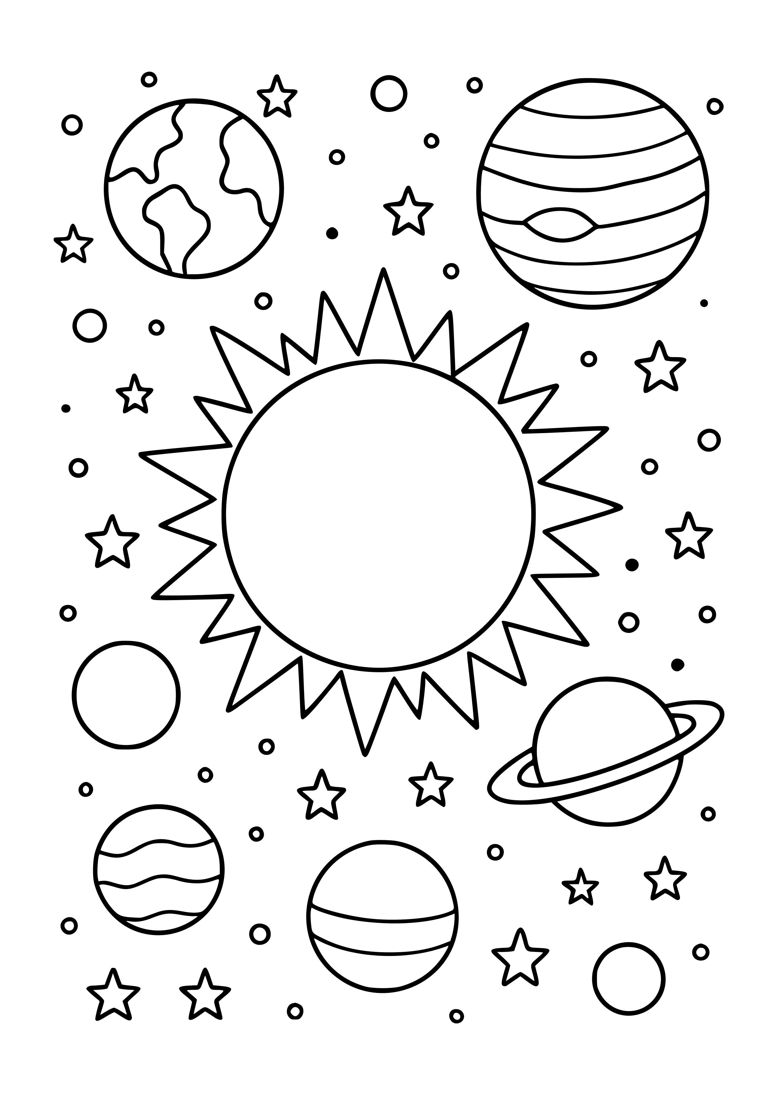 Coloring the Solar System Coloring Page