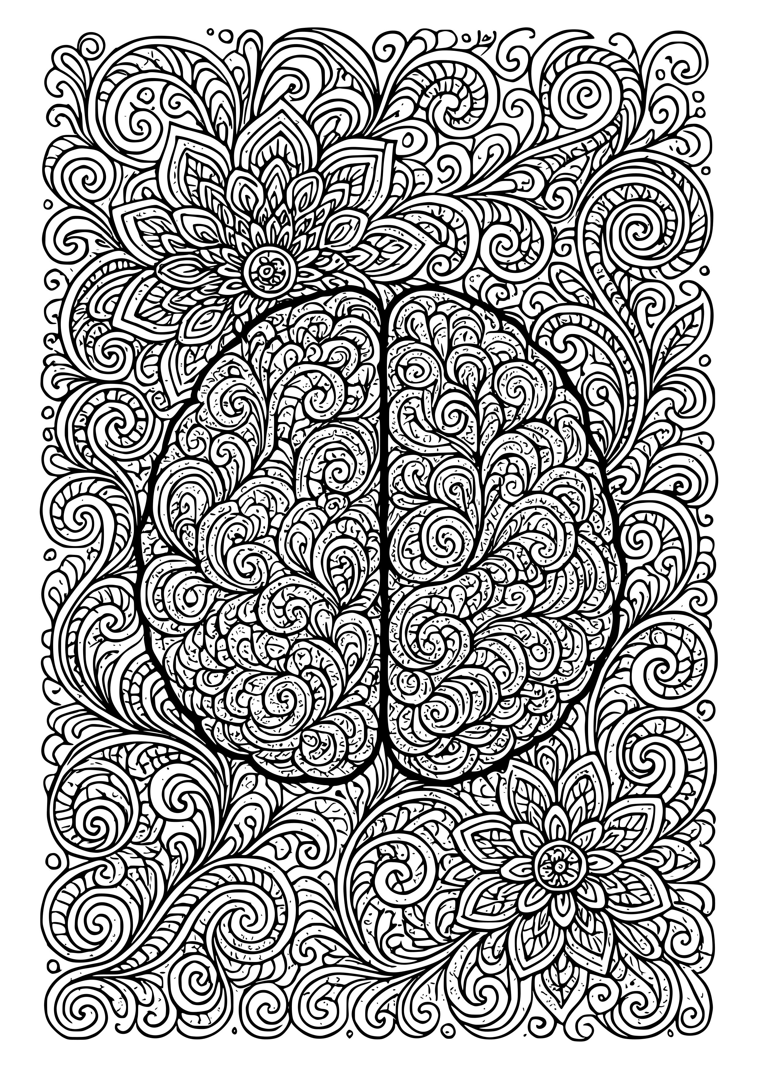 Complex Designs Reflecting the Human Experience Coloring Page