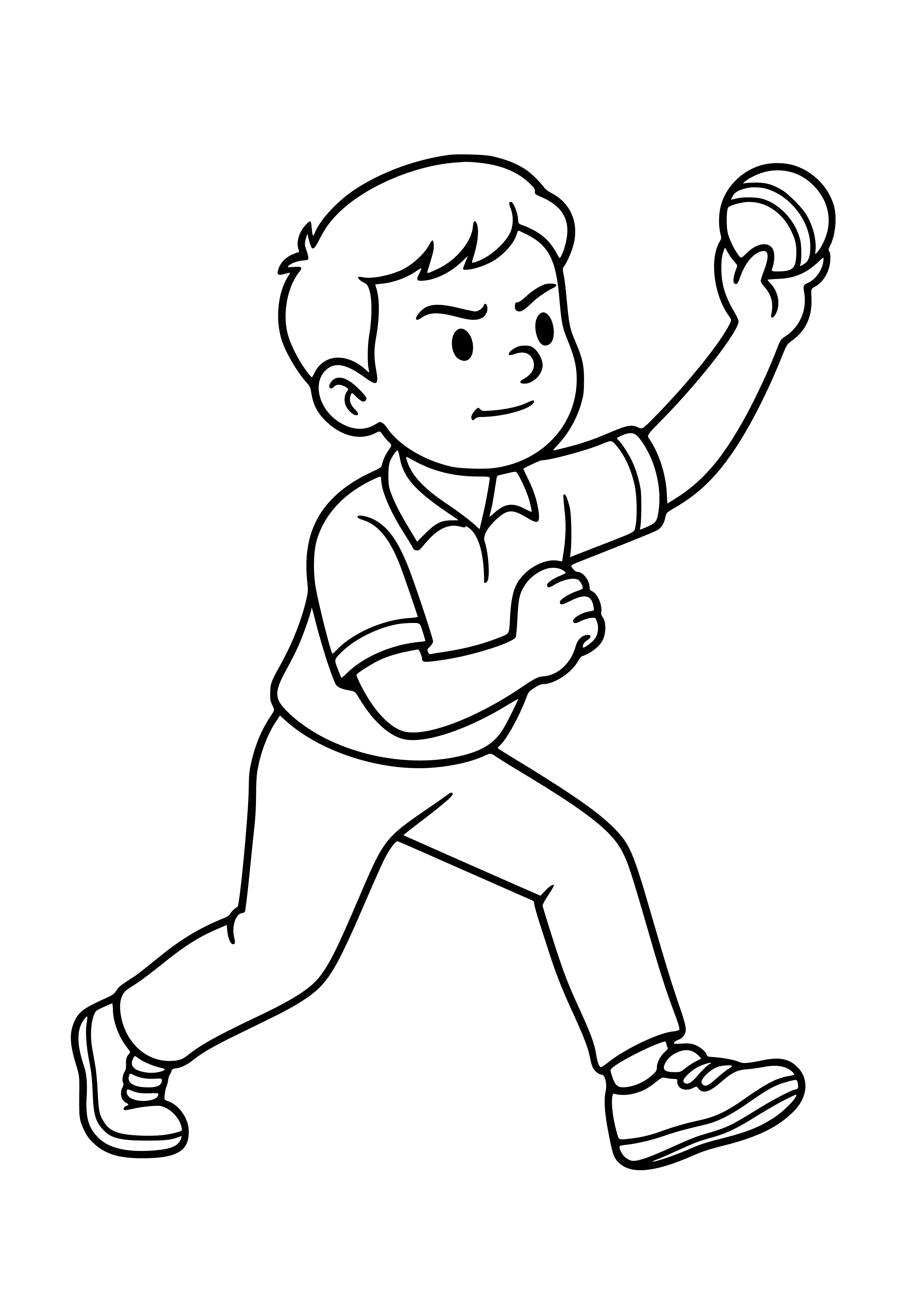 Cricketer Bowling a Ball Coloring Page
