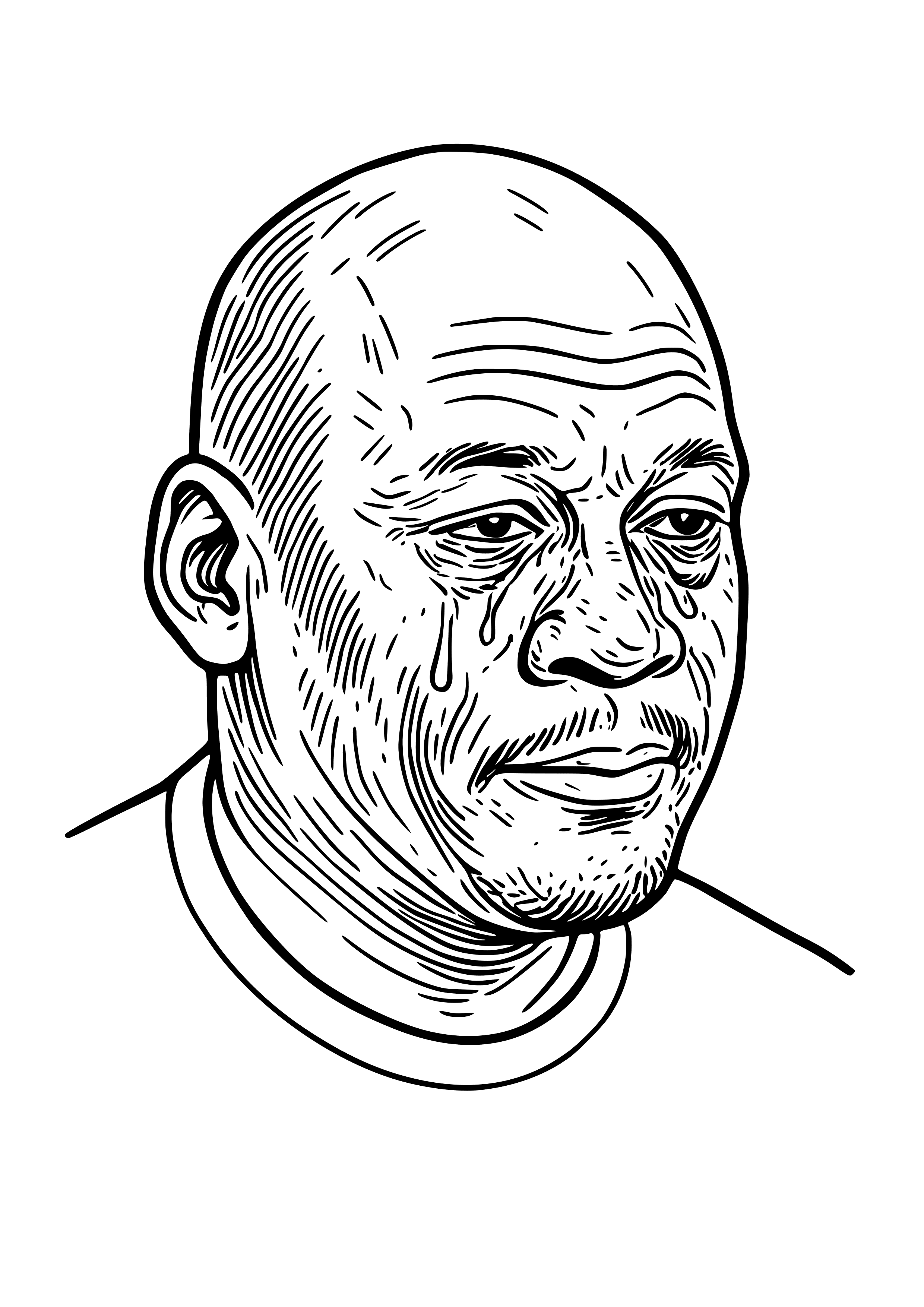 Crying Jordan Face Coloring Page