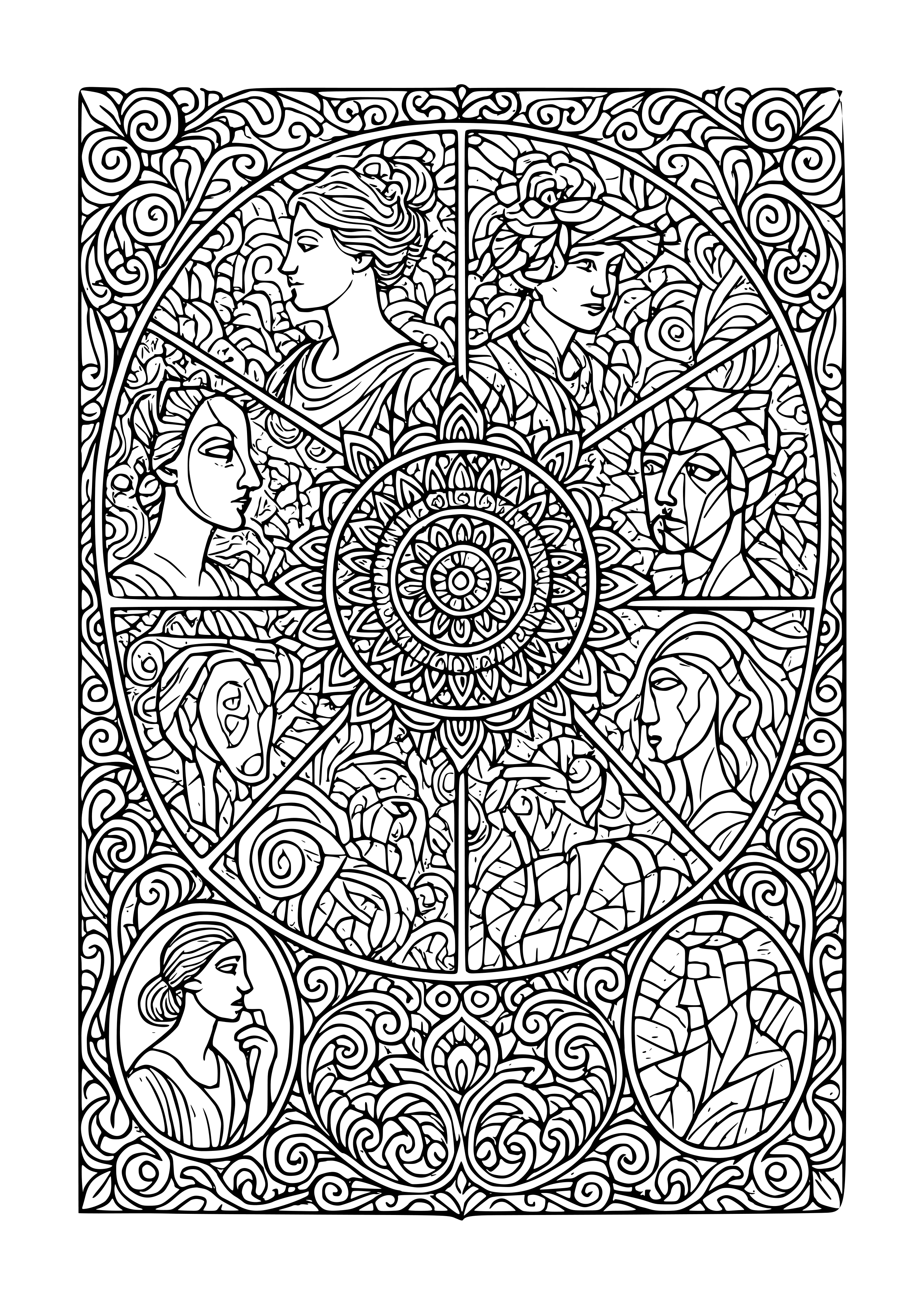 Evolution of Art Movements Coloring Page