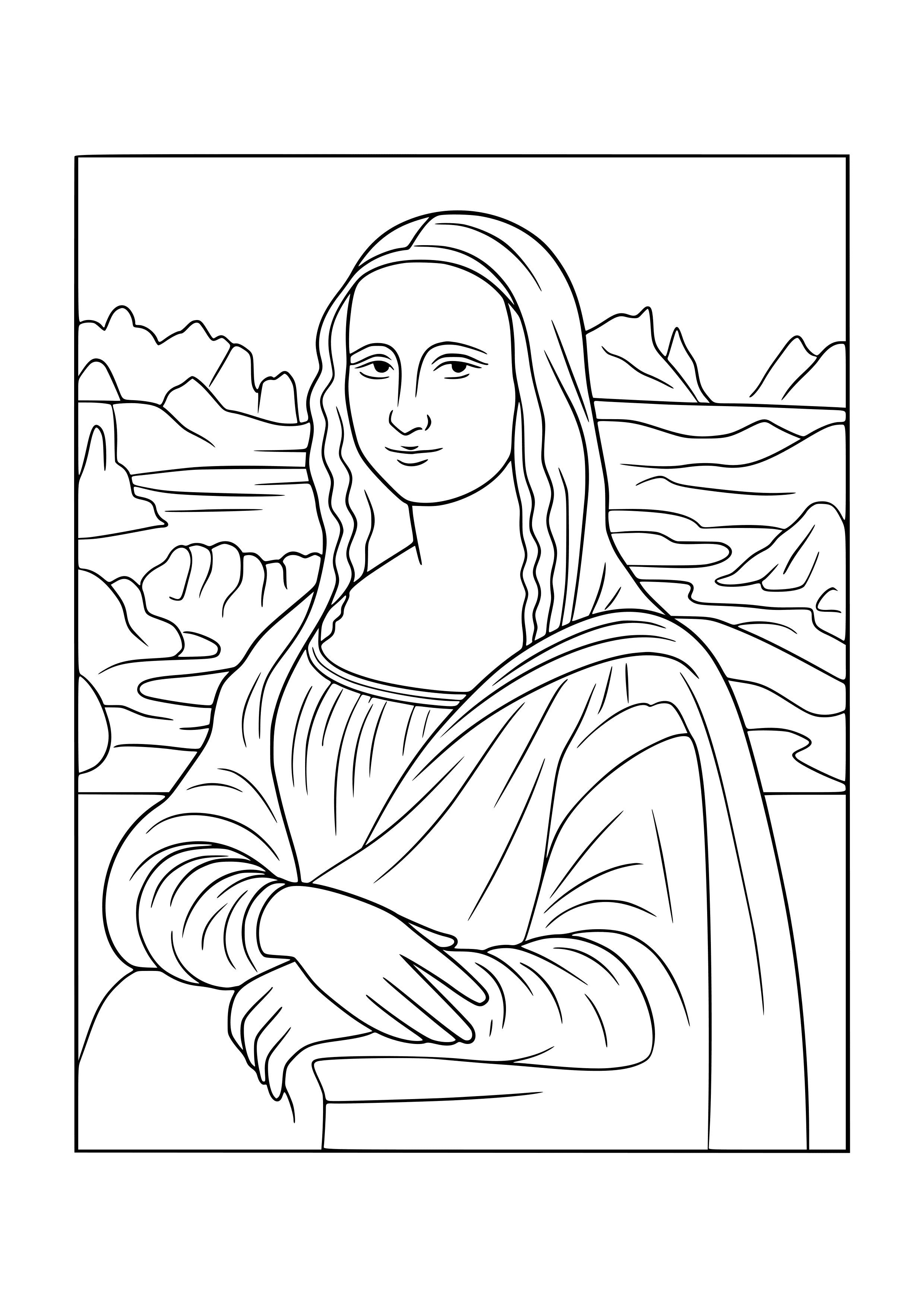 Famous Paintings to Color Coloring Page