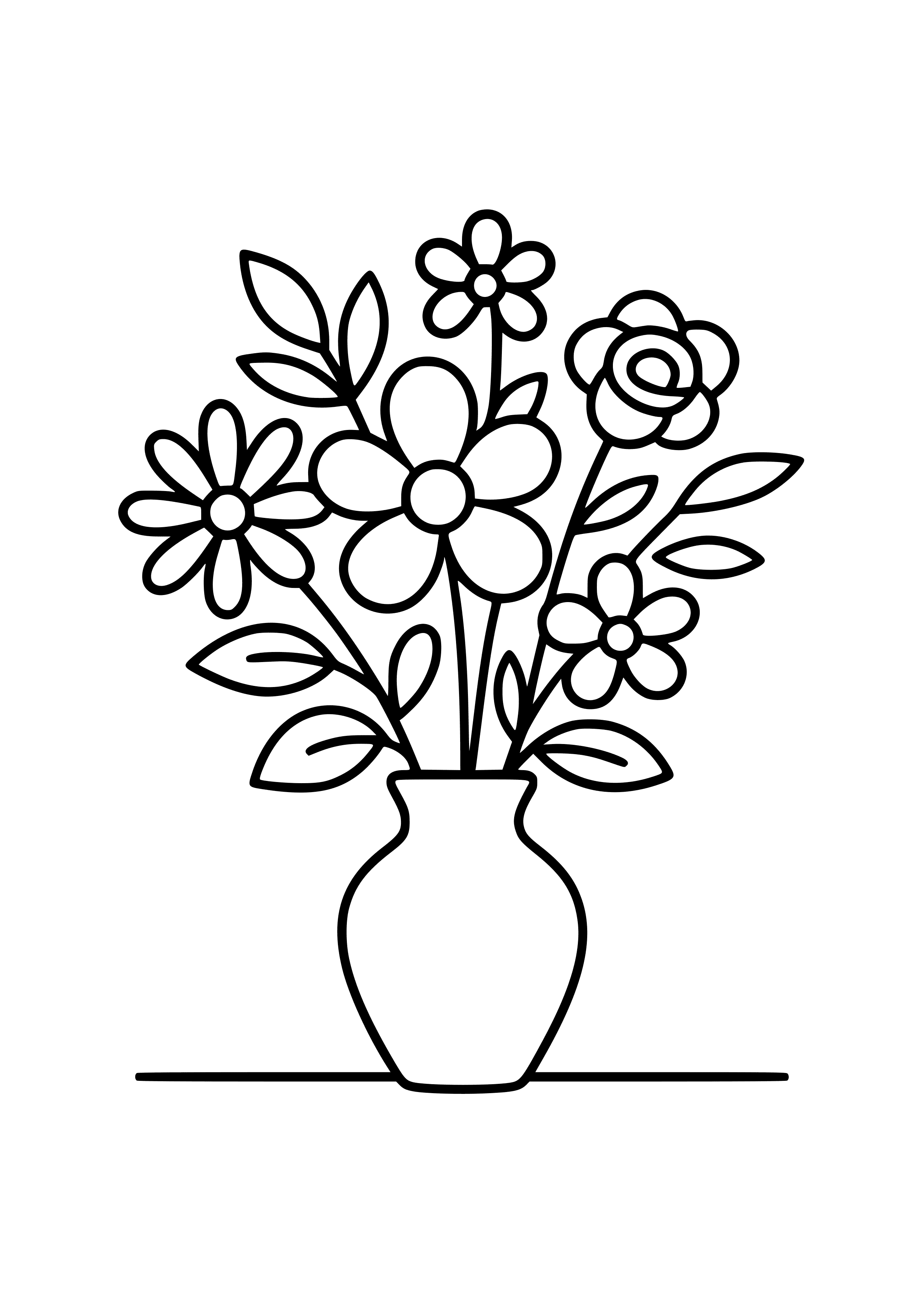 Flower Arrangements for the Ceremony Coloring Page