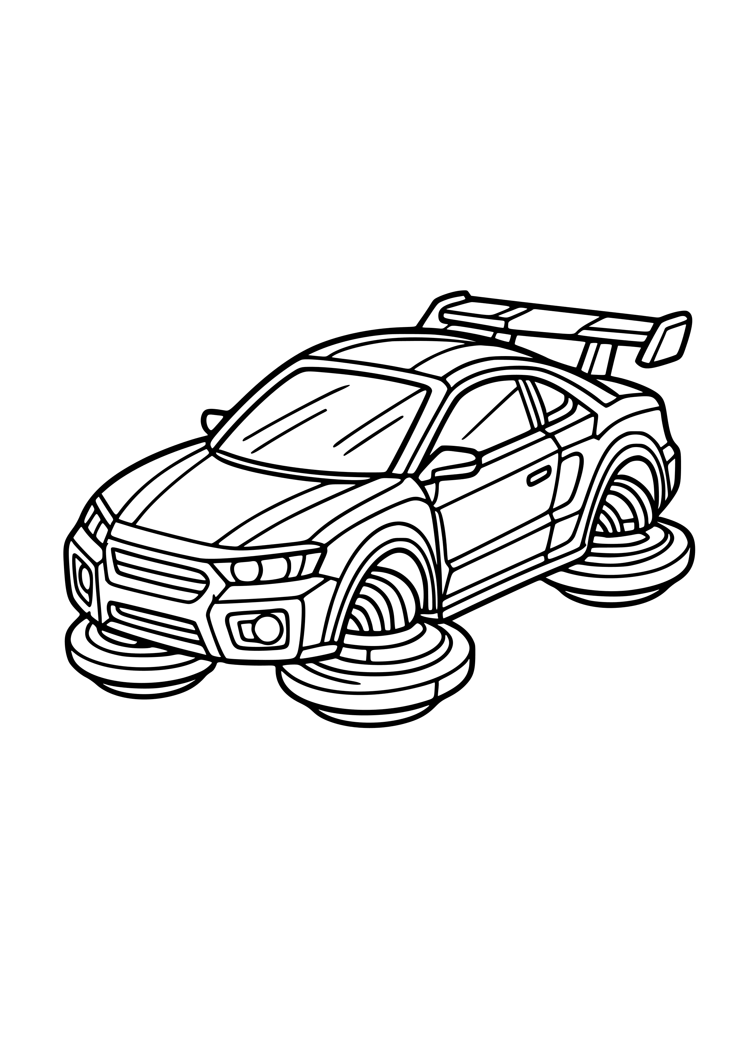 Futuristic Hovercar Coloring Page