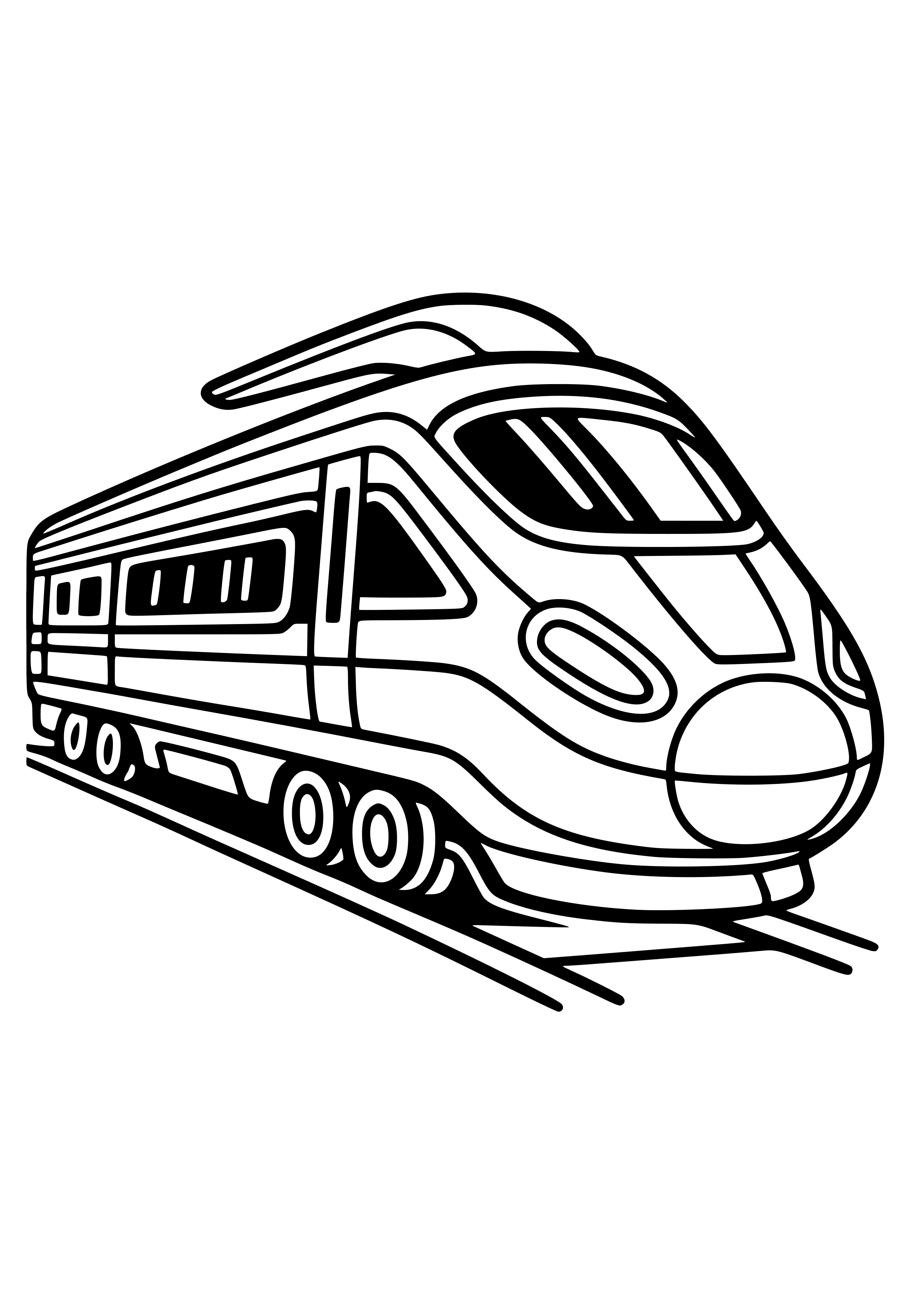 Futuristic Train with Neon Lights Coloring Page