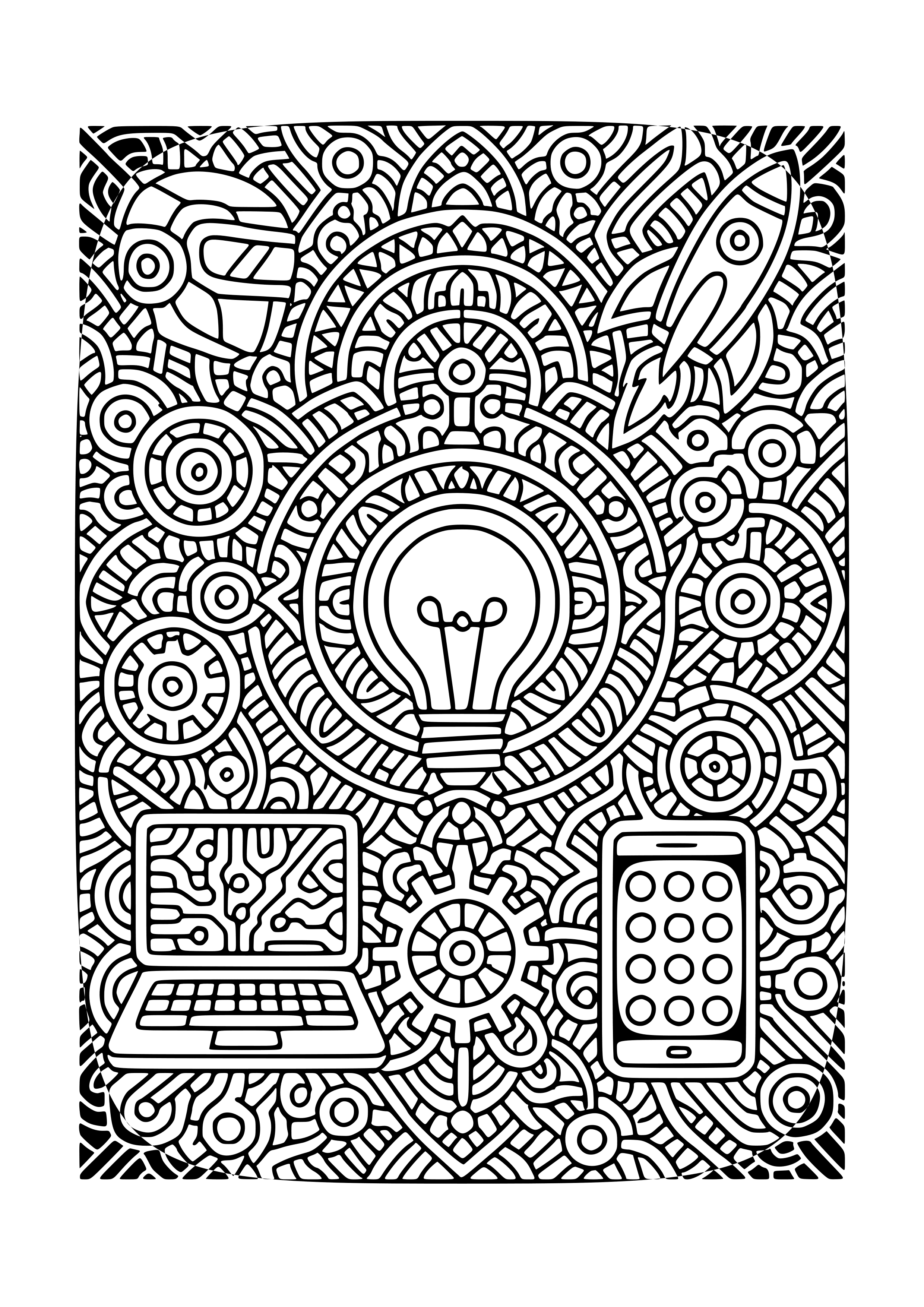 Innovations in Technology Coloring Page
