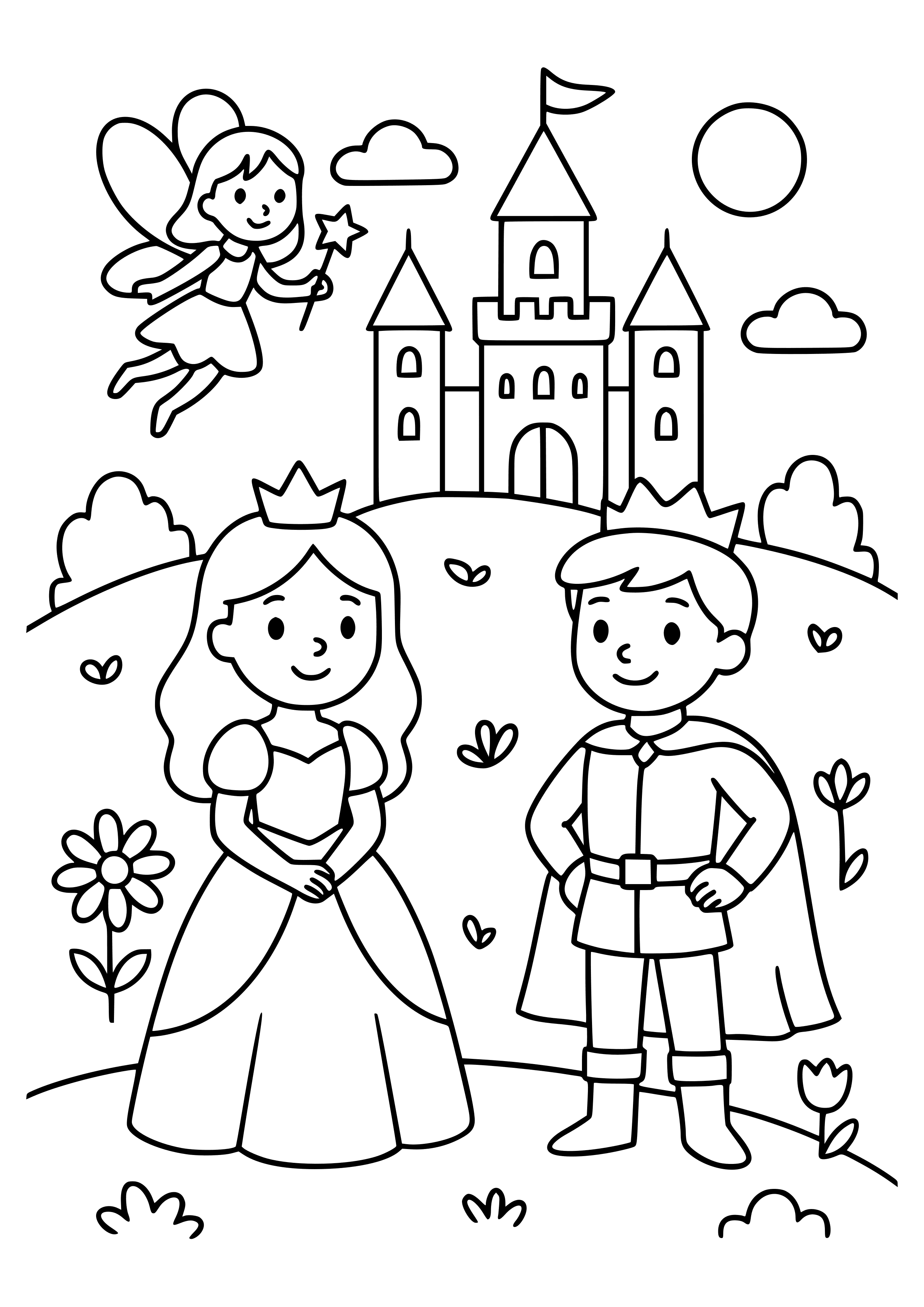 Magical Fairy Kingdom Coloring Page