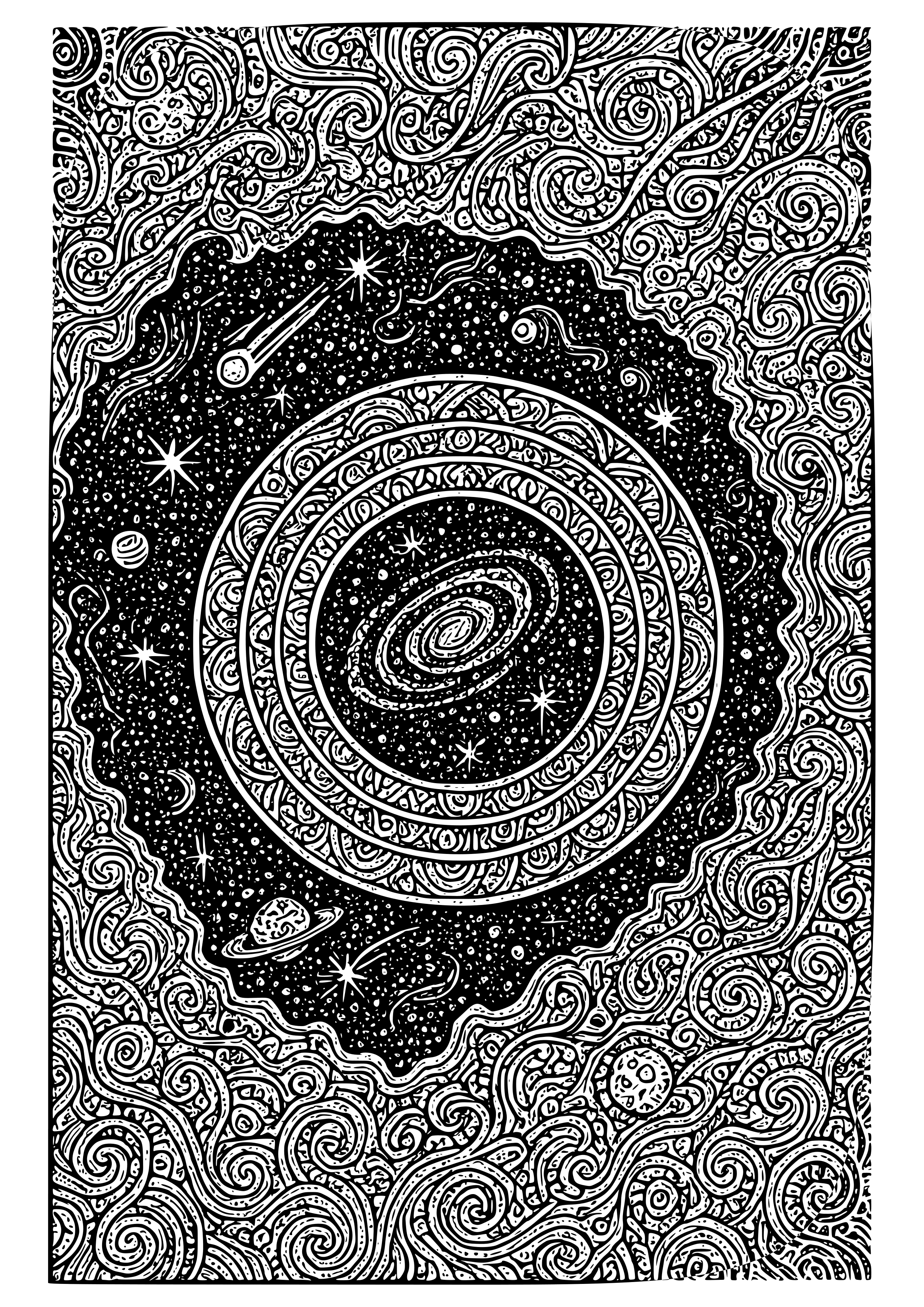 Mapping the Universe's Edge Coloring Page
