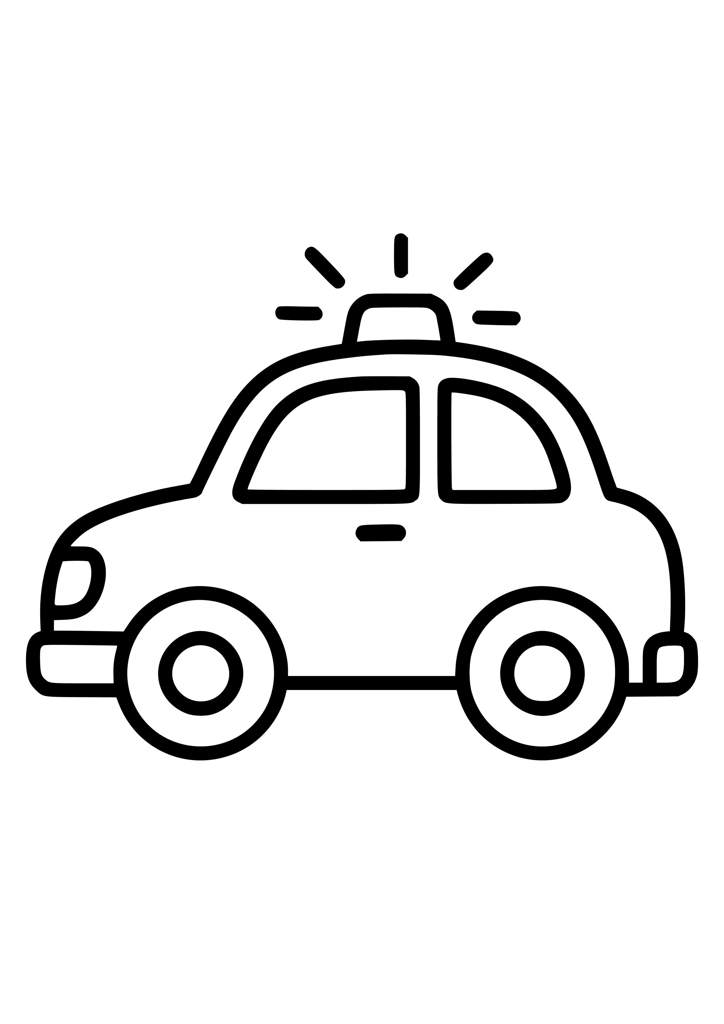 Police Car with Flashing Lights Coloring Page