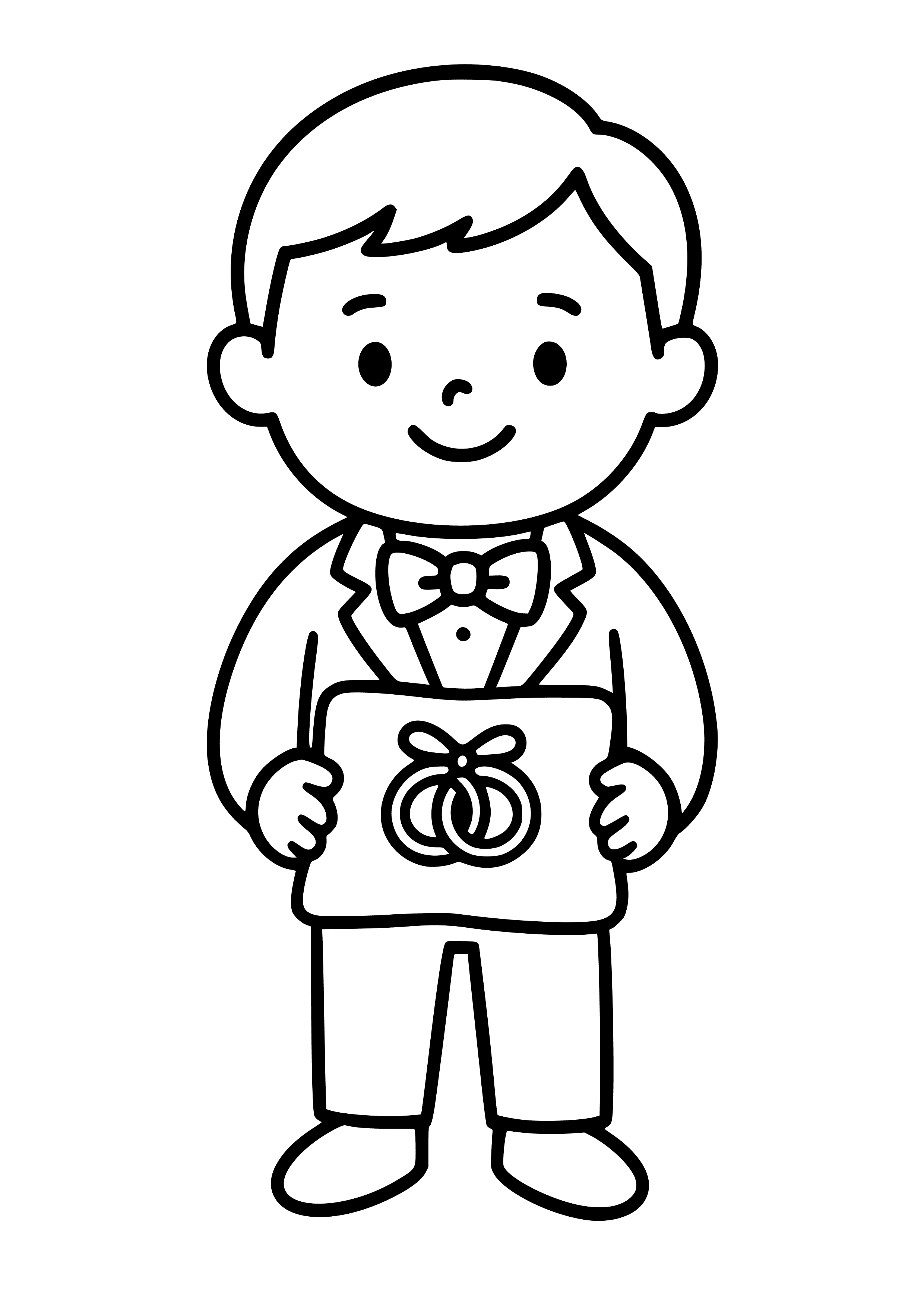 Ring Bearer Carrying the Rings Coloring Page
