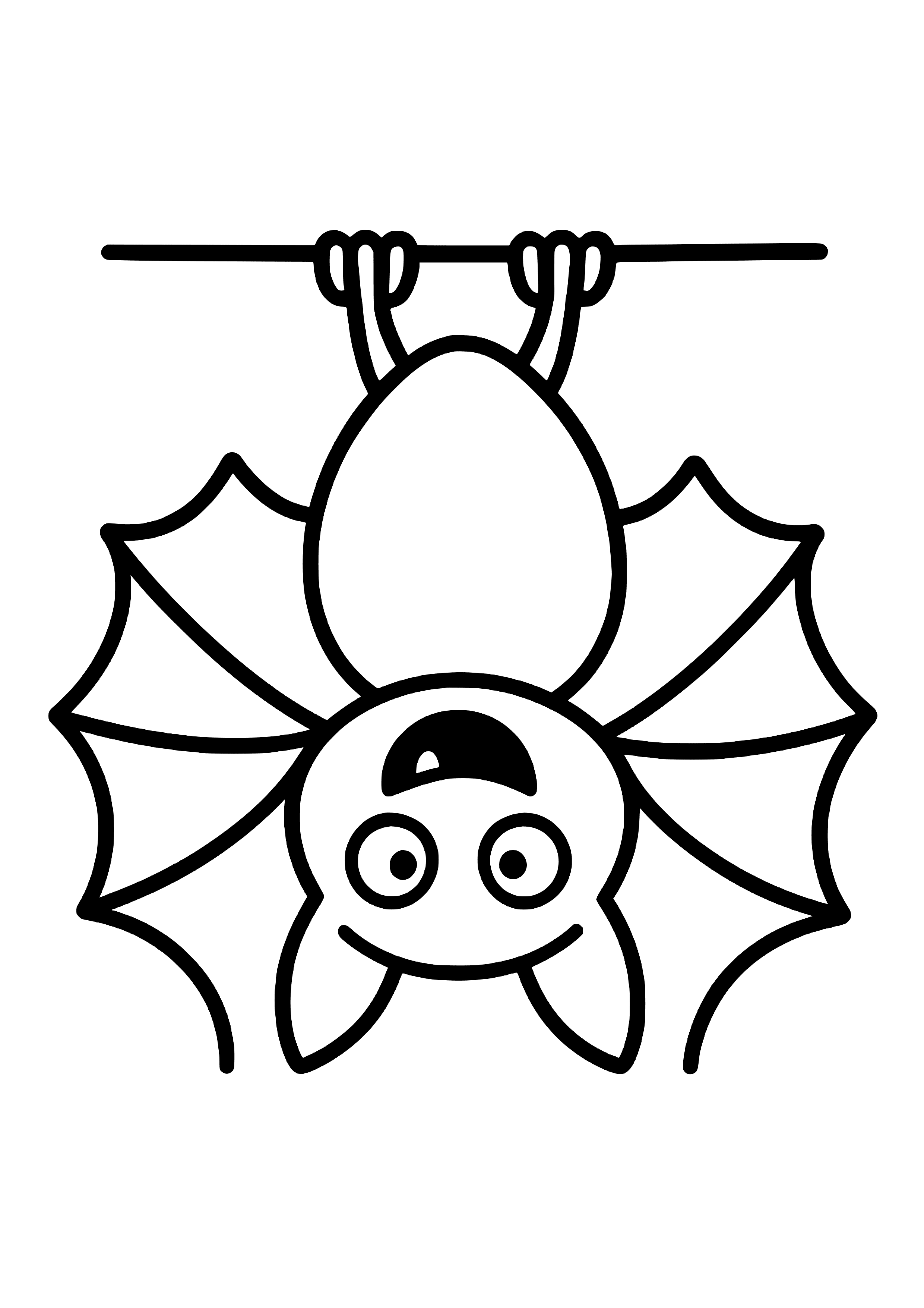 Silly Bat Hanging Upside Down Coloring Page