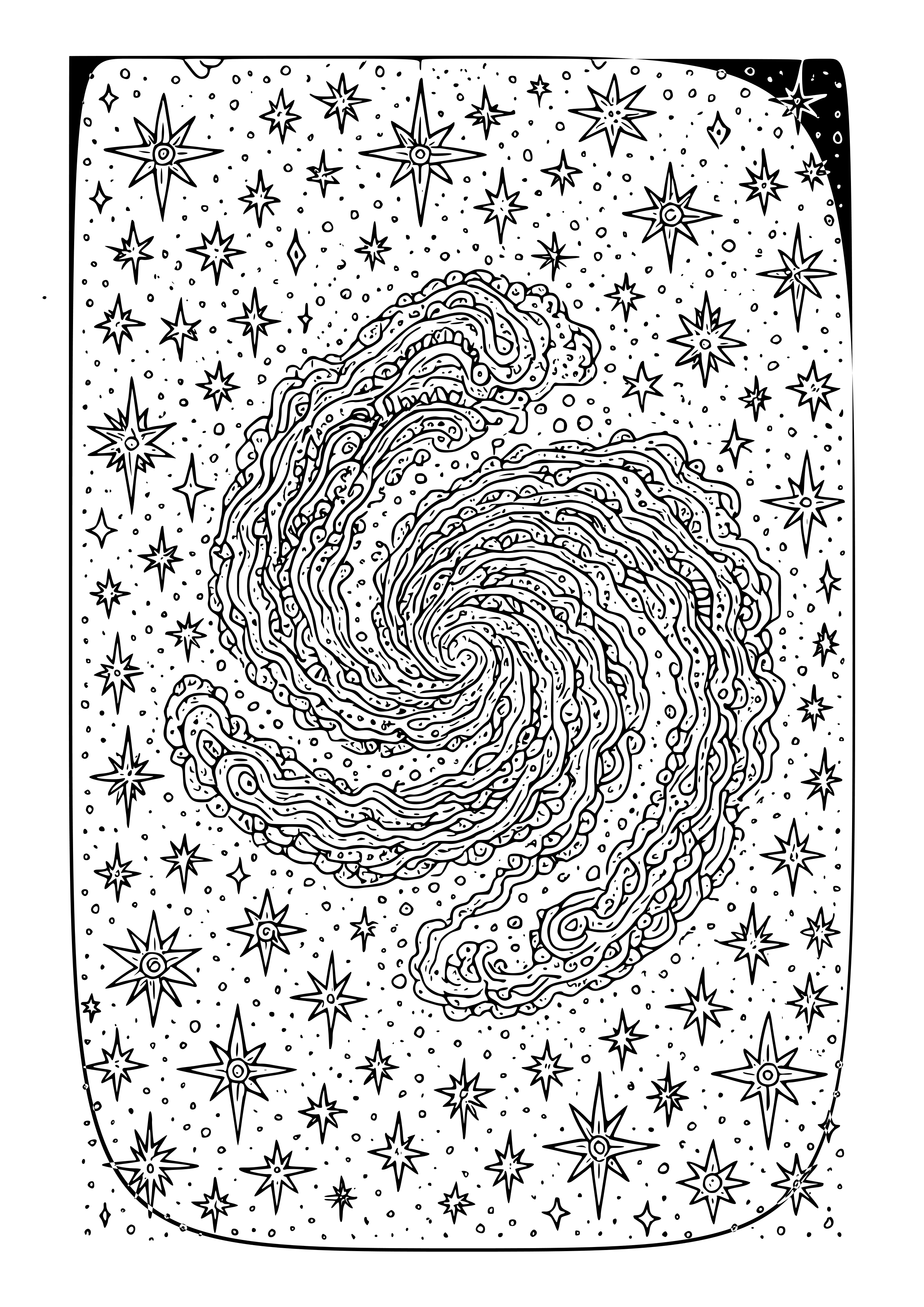 Stellar Nursery Brimming with Stars Coloring Page