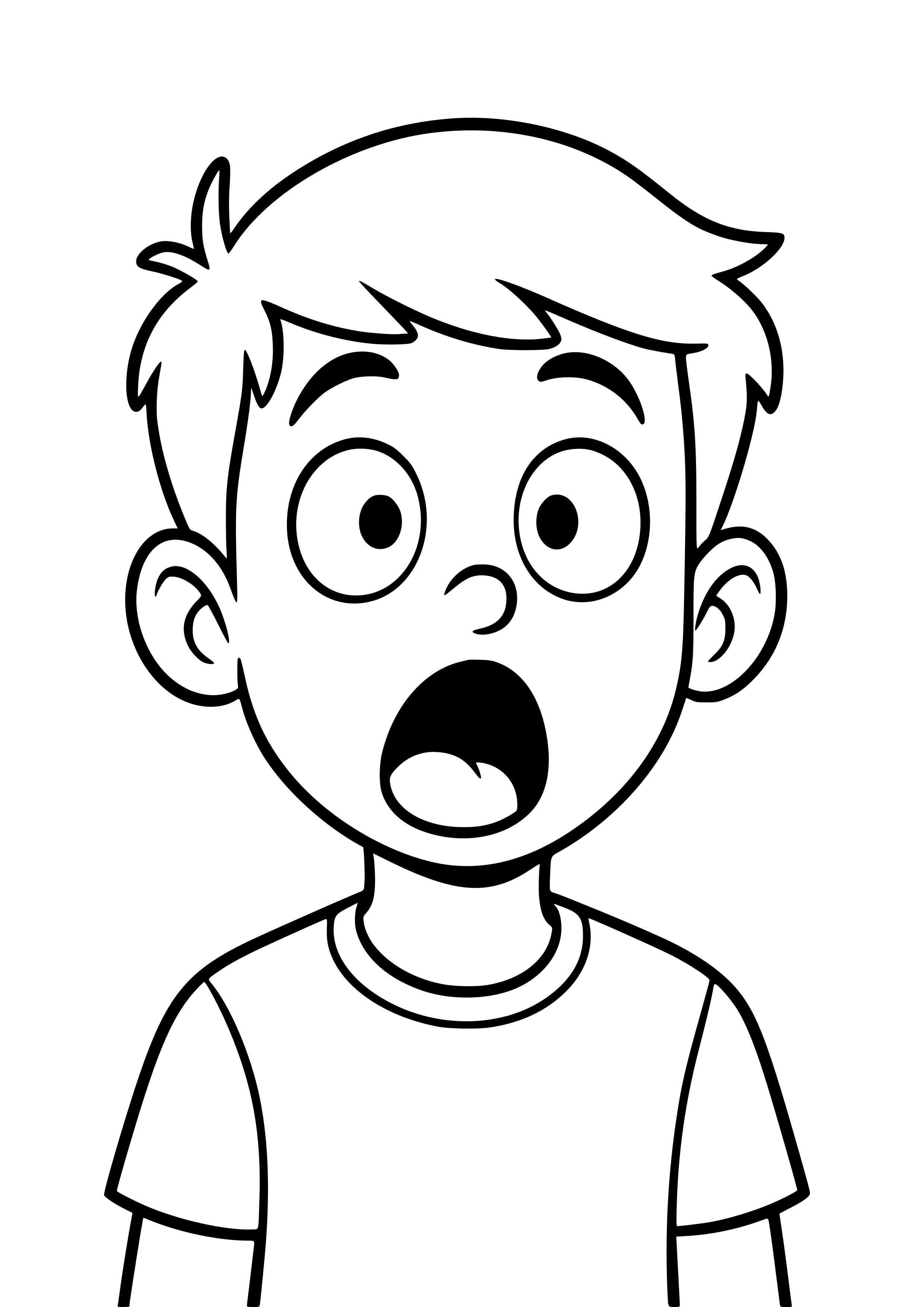 Surprised Face From a Viral Video Coloring Page