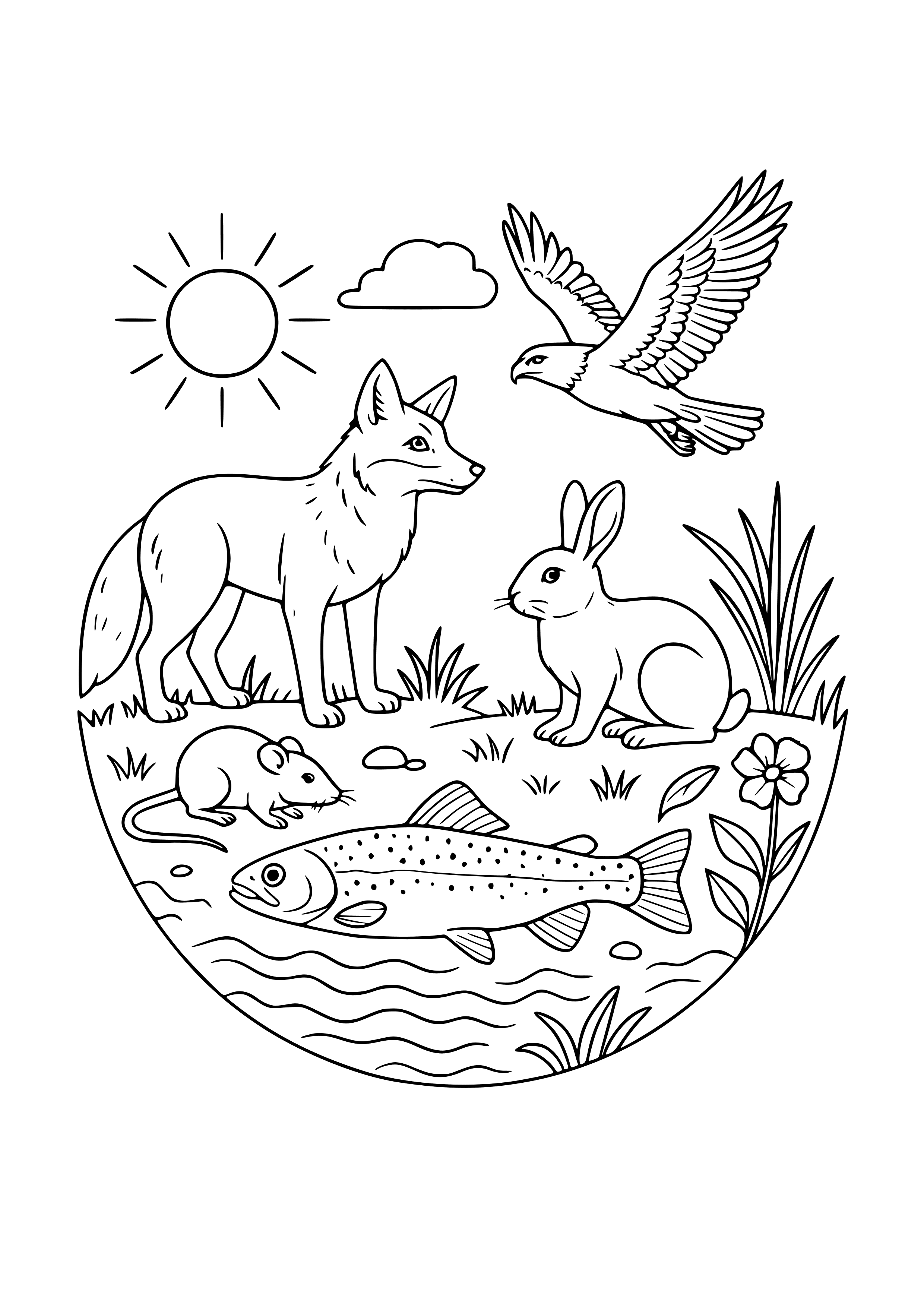 Understanding the Food Chain Coloring Page