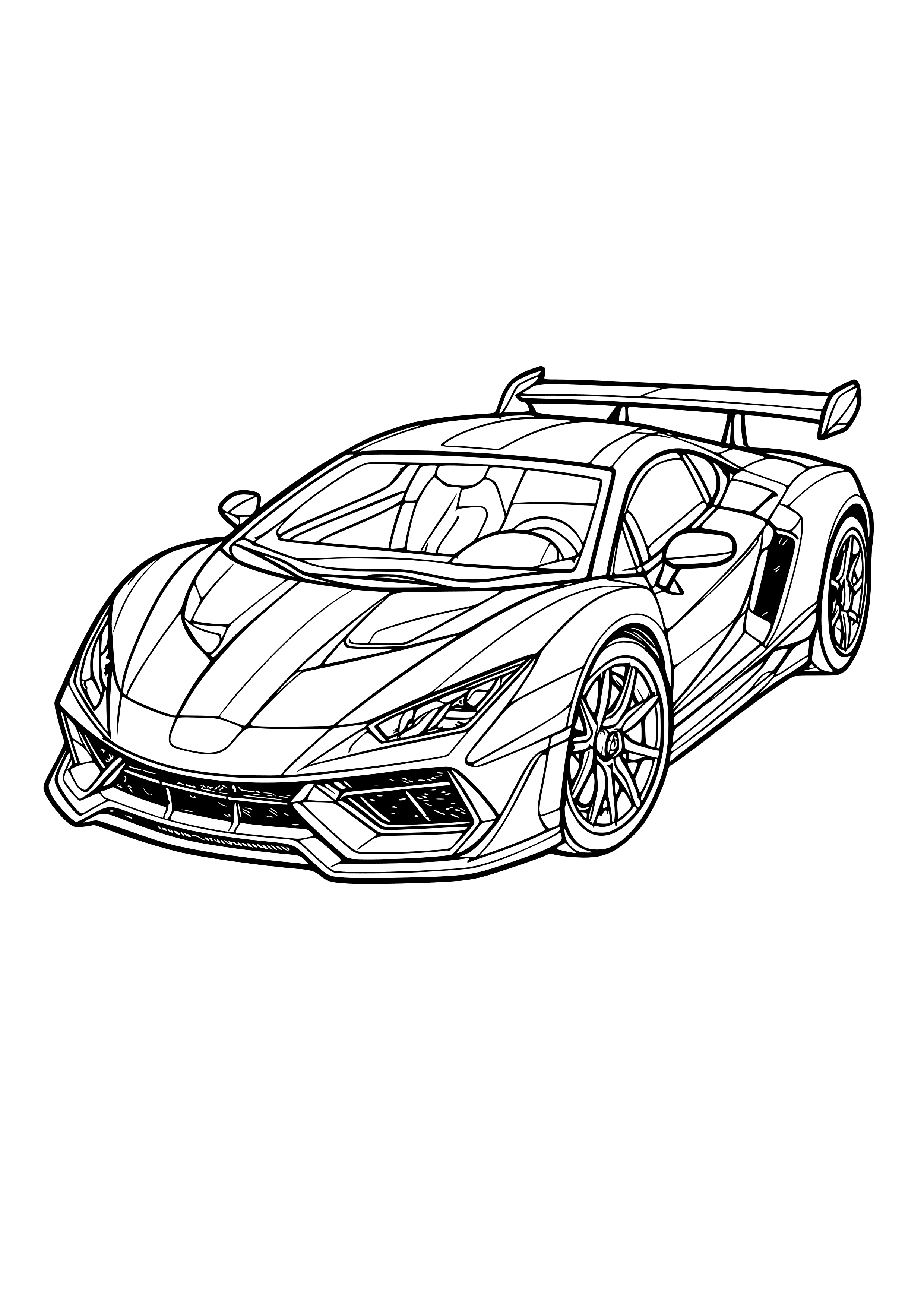 Unique Sports Car Design Coloring Page
