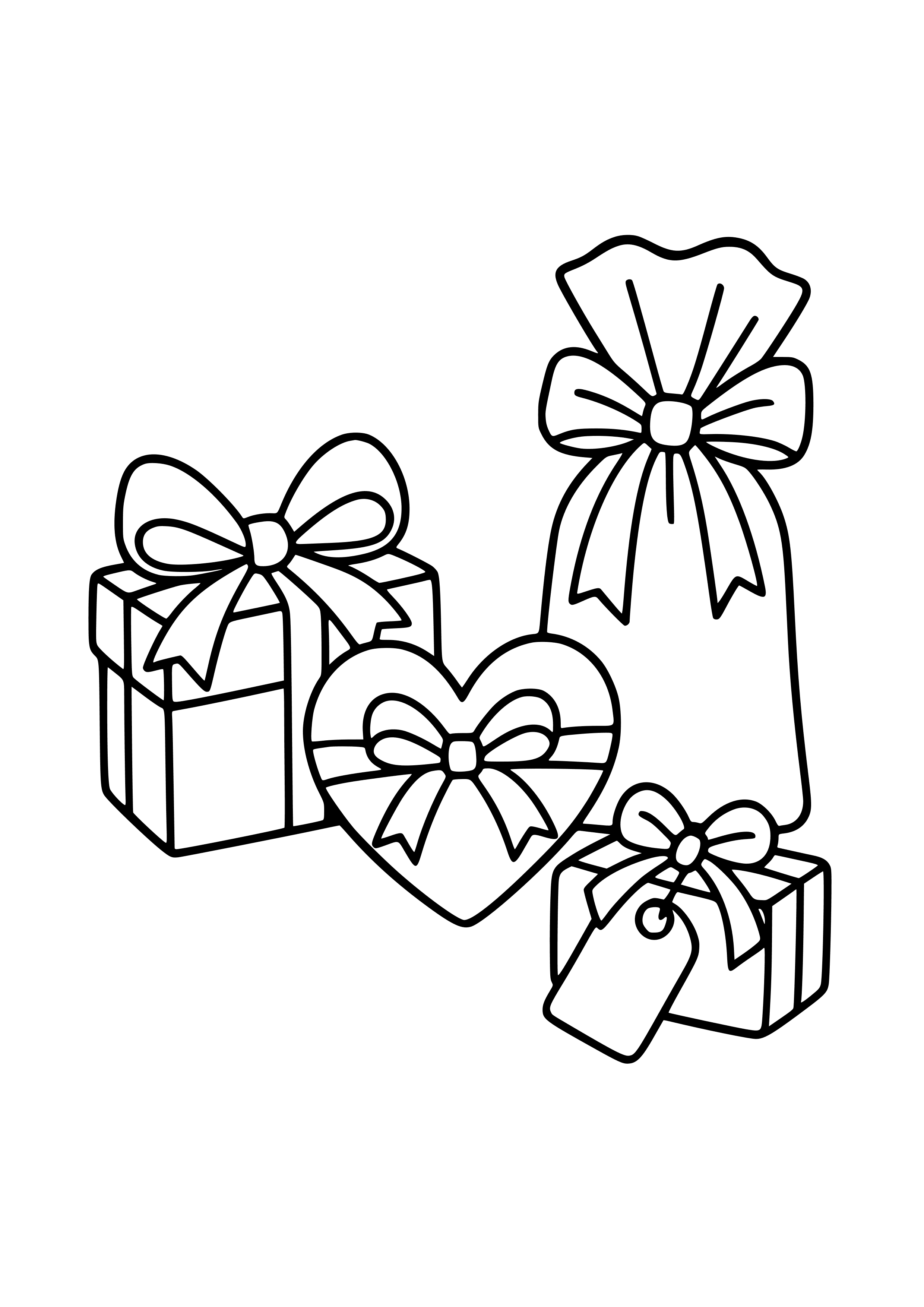 Wedding Favors Beautifully Wrapped Coloring Page