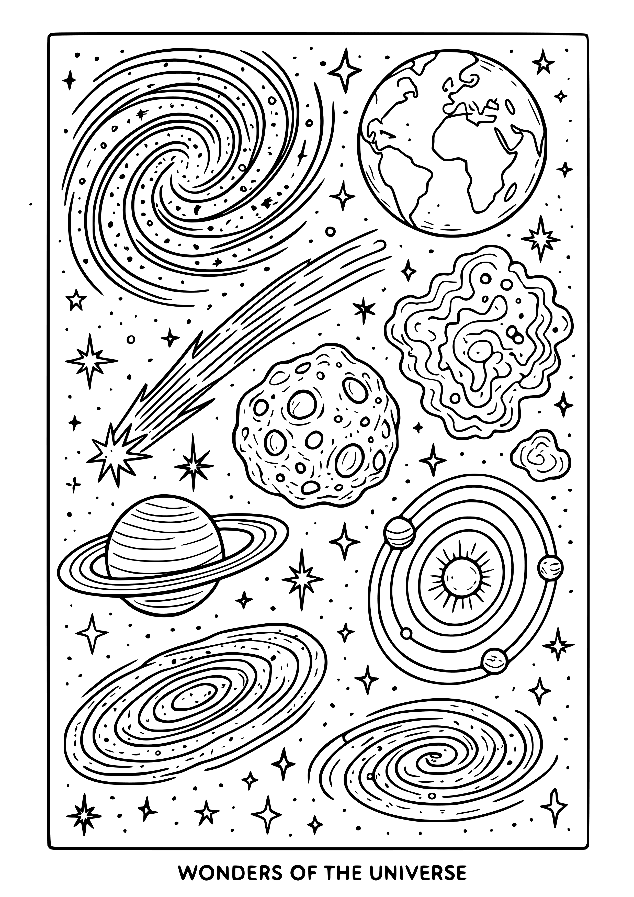 Wonders of the Universe Coloring Page